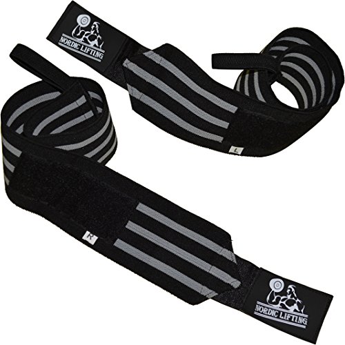 Wrist Wraps Super Heavy Duty (1 Pair/2 Wraps) 24 for Weight Lifting | Powerlifting | Strongman | Gym | Crossfit | Cross Training | Bodybuilding Workouts With Thumb Loop - Support For Women & Men - Premium Quality Equipment & Accessories From Nordic Lifting™ - Use Gloves, Hooks & Straps to Avoid Injury During Weightlifting - 1 Year Warranty