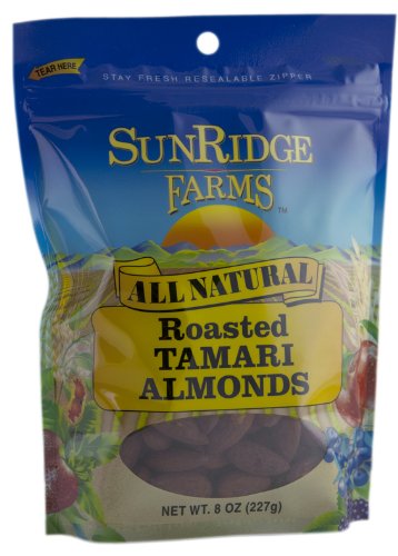 Sunridge Farms Tamari Roasted Almonds, 6-Ounce Bags (Pack of 6)