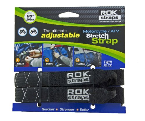 ROK Strap Adjustable 18 to 60 x 1 Black Reflective