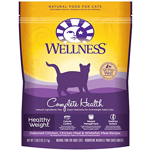 Wellness Complete Health Natural Dry Cat Food, Healthy Weight Recipe, 2.5-Pound Bag