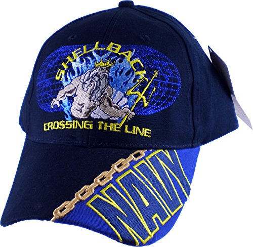 NEW Navy Shellback Crossing the Line Blue Low Profile Cap