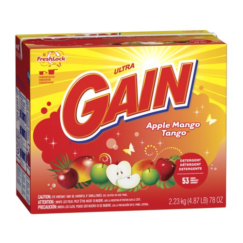 Gain Ultra With Freshlock Apple Mango Tango Powder Detergent 53 Loads 78 Oz