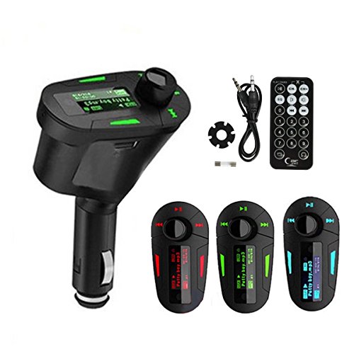 REALMAX® Car Music FM Transmitter universally compatible with all Brand mobiles MP3 Players Tablets & all car models (Green Model2)