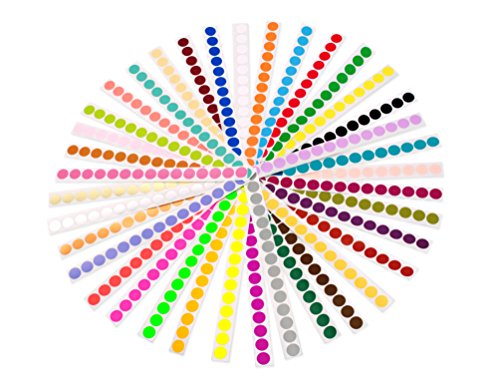 38 Collection - 38 Assorted Colors of 1/2 Color-Coding Sticker Dots (380 Labels)