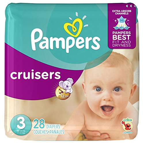 Pampers Cruisers Diapers, Size 3, 28 count
