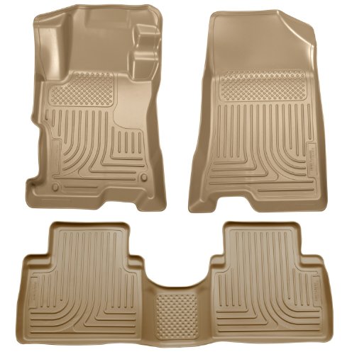 Husky Liners Custom Fit Front and Second Seat Floor Liner Set for Select Honda Accord Models (Tan)