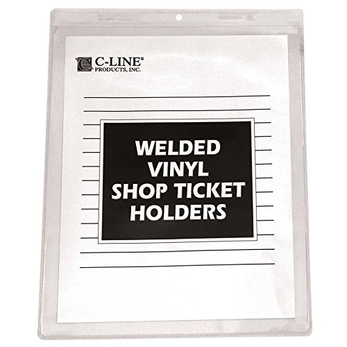C-Line Vinyl Shop Ticket Holders, Both Sides Clear, 9 x 12 Inches, 50 per Box (80912)