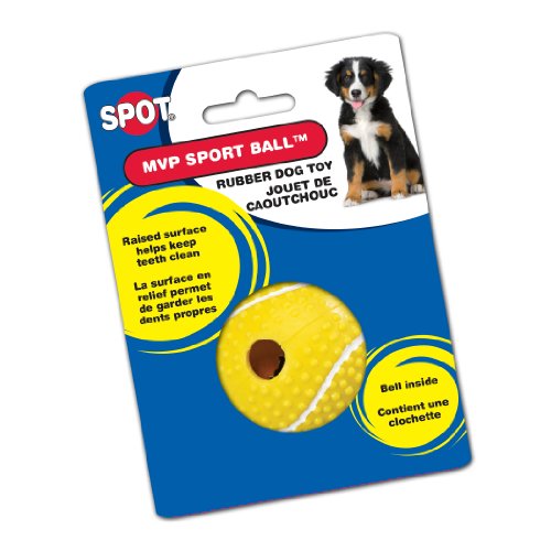 Ethical Pet Rubber MVP Sport Ball with Bell for Dogs, 2.5-Inch, Assorted