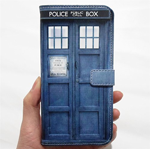 SunshineCase(TM) Tardis Blue Police Call Box Pattern Slim Wallet Card Flip Stand PU Leather Pouch Case Cover For 2014 Apple iphone 6 4.7 inch New Arrival - Cool as Great Gift