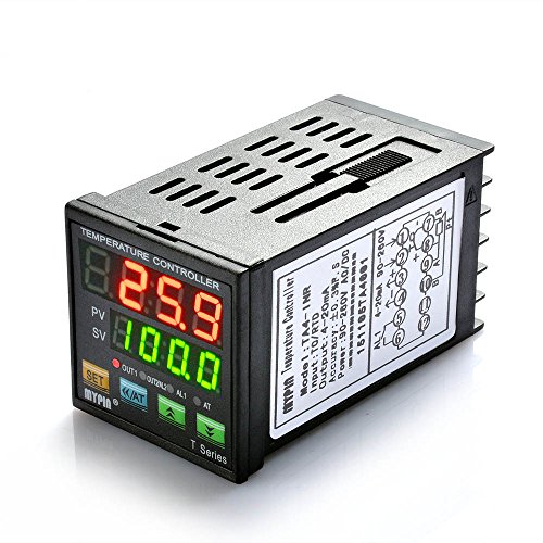 Mypin® Professional Dual Display Universal Digital Programmable Home Projects Heating or Cooling Applications High Accuracy Wide Temperature Measuring Range and Use Temperature Controller Supports Many Type of Thermocouple Sensor Powered by 90-265V AC/DC Consumption 5VA DIN 1/16