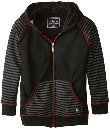 American Hawk Big Boys' Thermal Hooded Jacket with Faux-Shearling Lining
