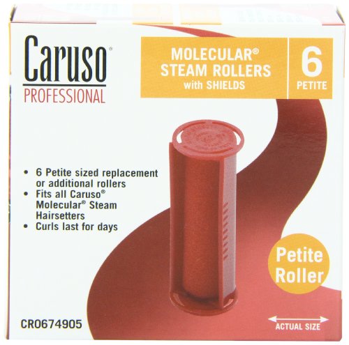 Caruso Model Professional Molecular Steam Rollers with Shields, Petite (6-Pack)