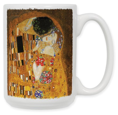 Art Plates Klimt The Kiss Ceramic Coffee Mug, 15 oz