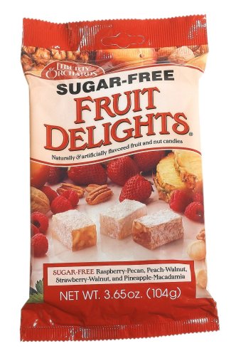 Liberty Orchards Fruit Delights, Sugar-Free, 3.65-Ounce Packages (Pack of 12)