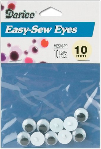 Sew On Wiggle Eyes-10mm 10/Pkg