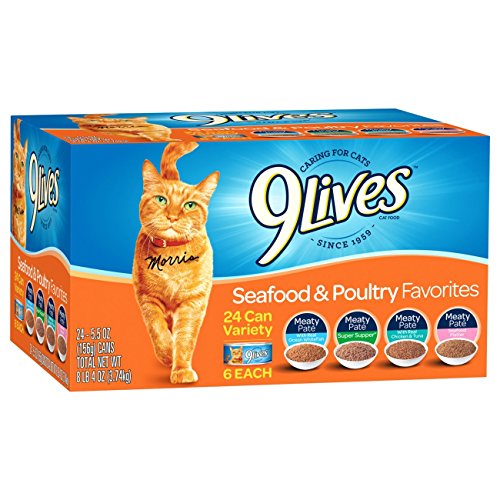 9Lives Seafood and Poultry Variety Pack, 24-Count