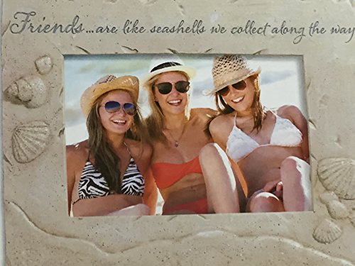 Friends Are Like Seashells We Collect Along The Way Ceramic Picture Frame 4x6 Photo 8.75x7.25