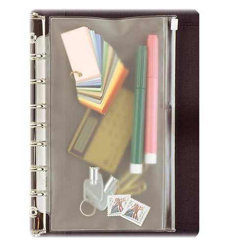 Day-Timer Vinyl Zip Pouch, Folio Size, 8.5 x 11 Inches, Clear (D87319B)