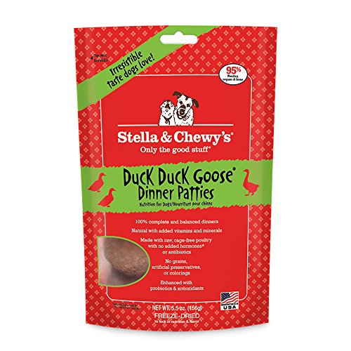 Stella & Chewy's Freeze-Dried Raw Duck Duck Goose Dinner Patties for Dogs, 5.5 oz.