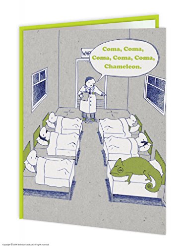 Funny Humorous 'Coma Chameleon' Birthday Greetings Card