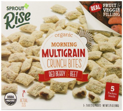 Sprout Rise Morning Multigrain Crunch Bites, Red Berry and Beet, 3.75 Ounce