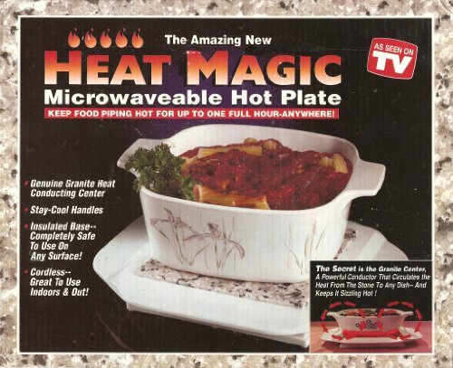 Heat Magic - Microwaveable Hot Plate: Keep Food Piping Hot for Up to One Full Hour - Anywhere!