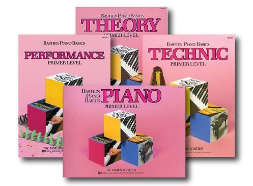 Bastien Piano Basics Primer Level - Learn to Play Four Book Set - Includes Primer Level Piano, Theory, Technic, and Performance Books