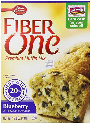 Fiber One Blueberry Muffin Mix, 15.3-Ounce Boxes (Pack of 4)