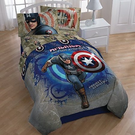 Captain America Marvel Comics Twin Bedding Comforter
