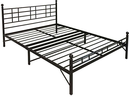 Best Price Mattress Model H Easy Set-Up Steel Platform Bed/Steel Bed Frame, Twin, Black