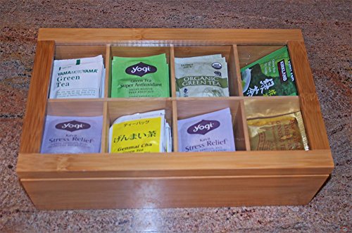 Tea Box Spice Storage Chest Cabinet, Bamboo