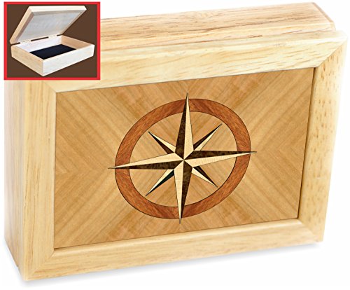 Compass Rose Box -Original Work of Wood Art -Unmatched Quality -Handmade in USA