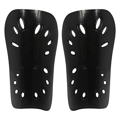 Sportly Youth Soccer Shin Guards - Ultra Thick Foam Rubber Lining with Hard Cover to Protect Shins, Under Legging Ventilation,Shin Support Minimizes Injuries