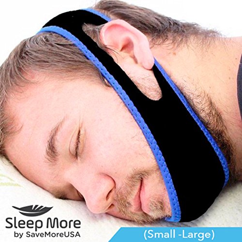 Sleep Apnea Snoring, Stop Snoring Mouthpiece Chin Strap. Adjustable, Anti-Snore Solution Jaw Strap (Small - Large) Sleep More & Snore Less