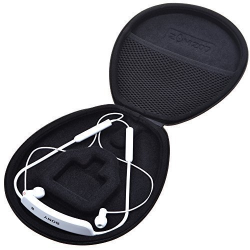 Cosmos ® Black Color Pu Leather Protection Carrying Case Cover Box for Sony SBH80 Bluetooth Headset & Motorola Buds SF500