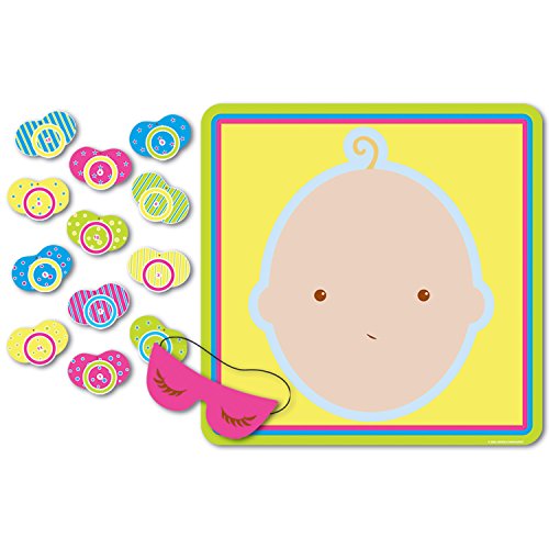 Pin The Pacifier Baby Shower Game (mask & 12 pacifiers included) Party Accessory  (1 count) (1/Pkg)