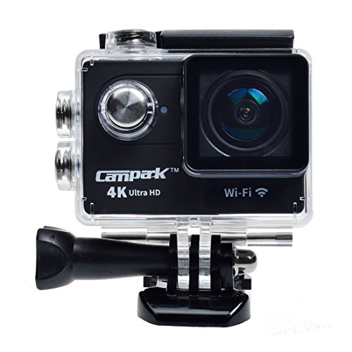 Campark® ACT73 4k 1080p WiFi 170 degree Ultra HD 6G Wide Angle Lens Waterproof Sports Action Camera,time Lapse,burst Photo,independent Apps for IOS and Android