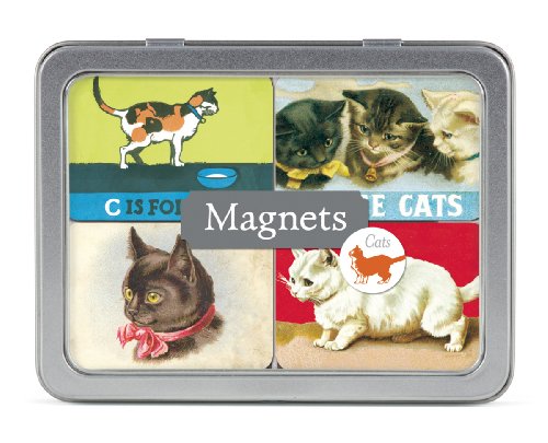 Cavallini Vintage Cats 24 Assorted Magnets