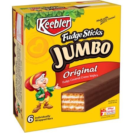 Keebler Fudge Shoppe Jumbo Fudge Sticks, 6 ct. box (Pack of 6)