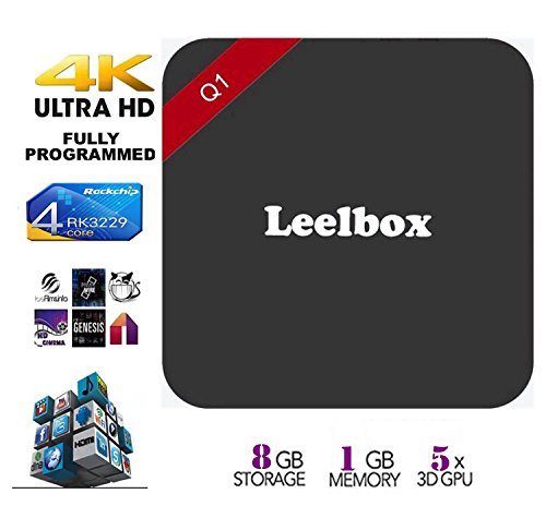 LeeIbox Q1 4K android tv Box 1G/8G RK3229 Quad-core Mini PC XBMC Miracast 4K*2K H.265 3D 2.4G WiFi LAN HD USB dongle