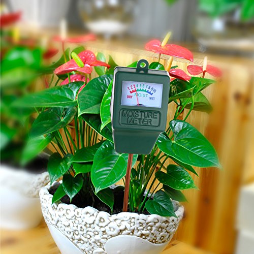 Jellas Moisture Sensor Meter, Indoor/Outdoor Soil Water Monitor, Humidity Plant Care Hygrometer for Gardening, Farming