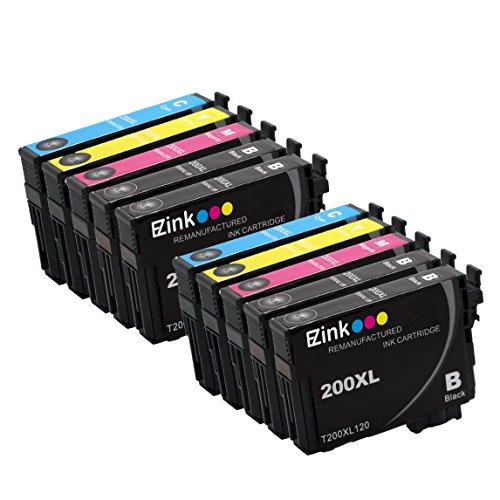 E-Z Ink Remanufactured Ink Cartridge Replacement for Epson 200XL 200 XL (4 Black, 2 Cyan, 2 Magenta, 2 Yellow 10 PACK) Compatible with XP-200 WF-2540 XP-300 WF-2530 XP-410 WF-2520 XP-400 XP-310