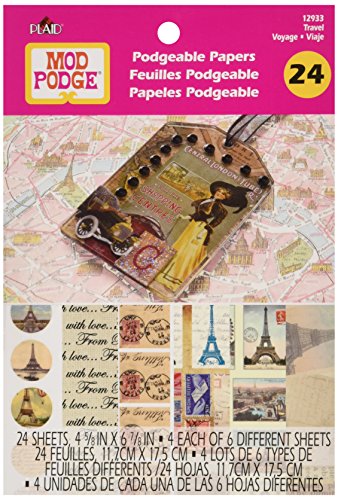 Mod Podge Podgeable Papers, 12933 Travel (24-Sheets)