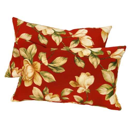 Greendale Home Fashions Rectangle Indoor/Outdoor Accent Pillows, Roma Floral, Set of 2