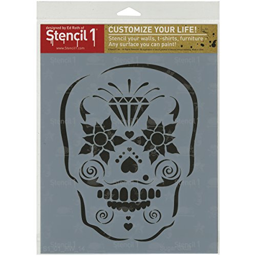 Stencil1 8.5X11 Stencil-Sugar Skull