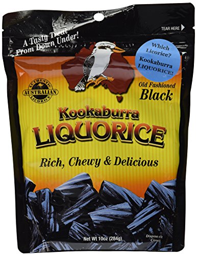 Kookaburra Licorice, Traditional Liquorice, 10-Ounce Pouches (Pack of 4)