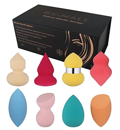 BS-MALL(TM) 8 PCS Latex Free Makeup Sponge Blender Flawless Foundation Puff with Multi Shape