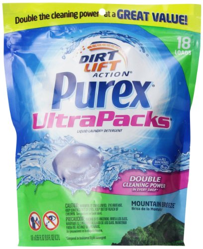 Purex Ultra Packs Laundry Detergent, Mountian Breeze, 18 Count