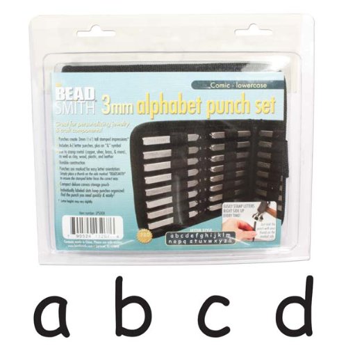 27 Piece Lowercase Comic Alphabet Letters Punch Set For Metal 3mm