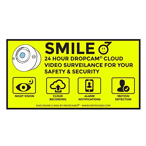 Warning Sign - Surveillance Sign for Outdoor Dropcam Pro Cases